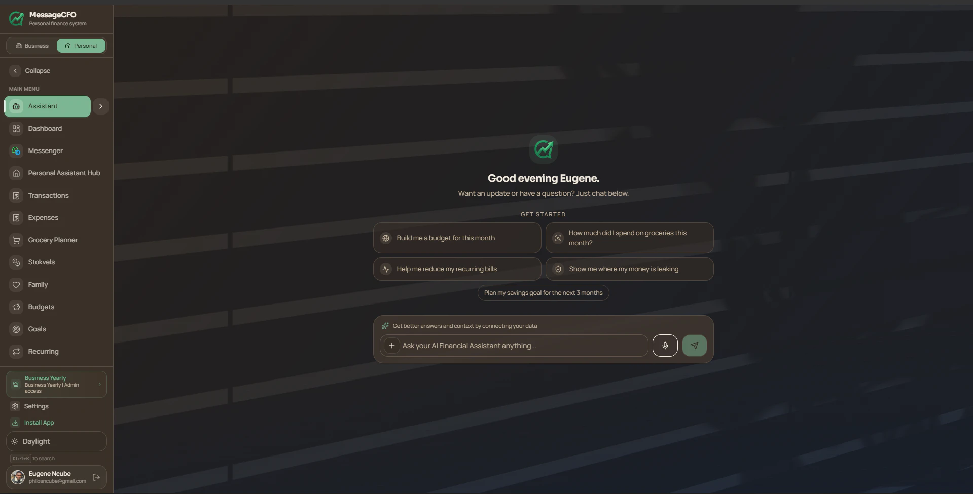 MessageCFO screenshot 2