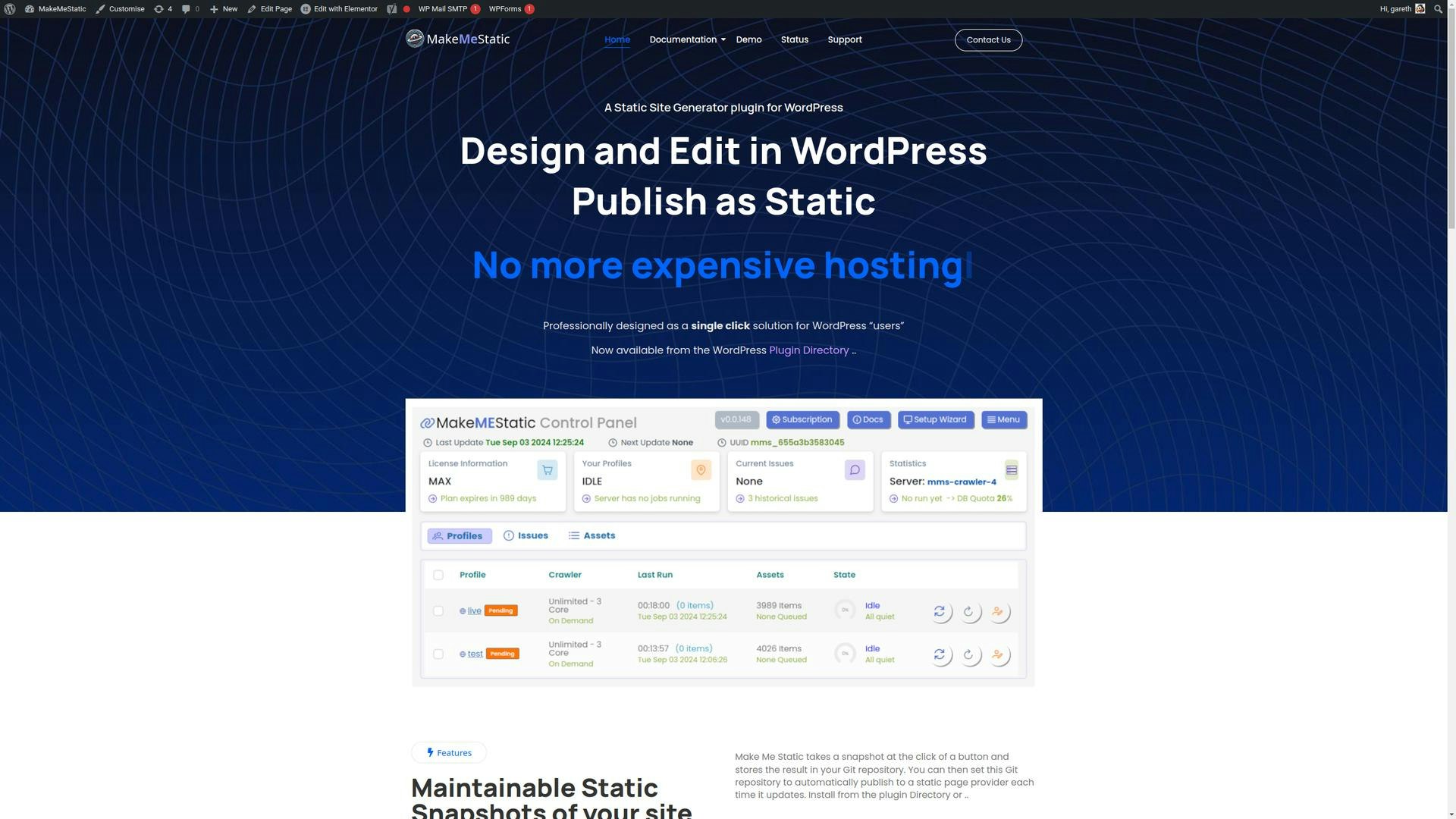 Média Makemestatique - Publiez votre WordPress CMS en tant que site Web statique maintenable 8