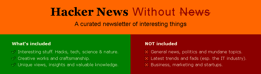  Hacker News Without News  gallery image