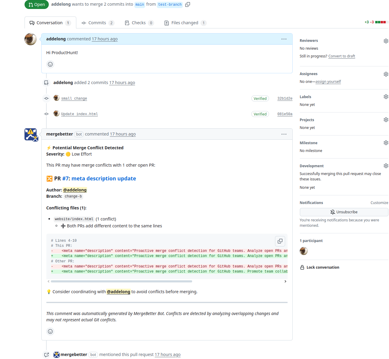 MergeBetter - Prevent merge conflicts before they happen media 3