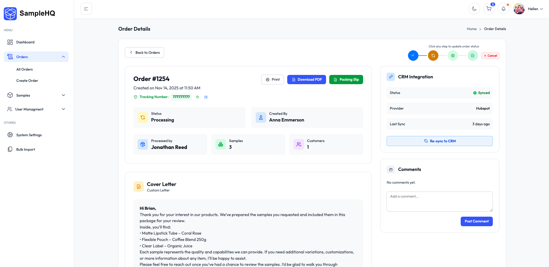SampleHQ - Screenshot 5 showing product features and functionality