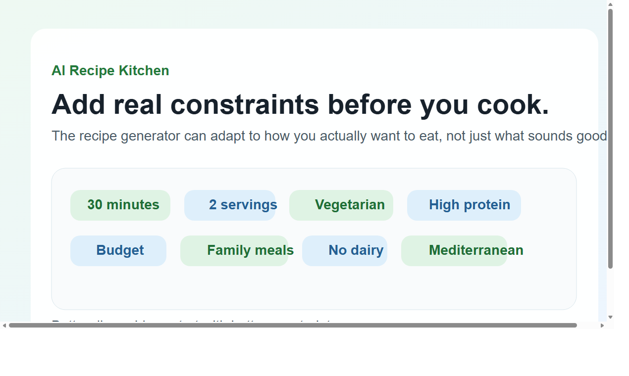 AI Recipe Kitchen gallery image