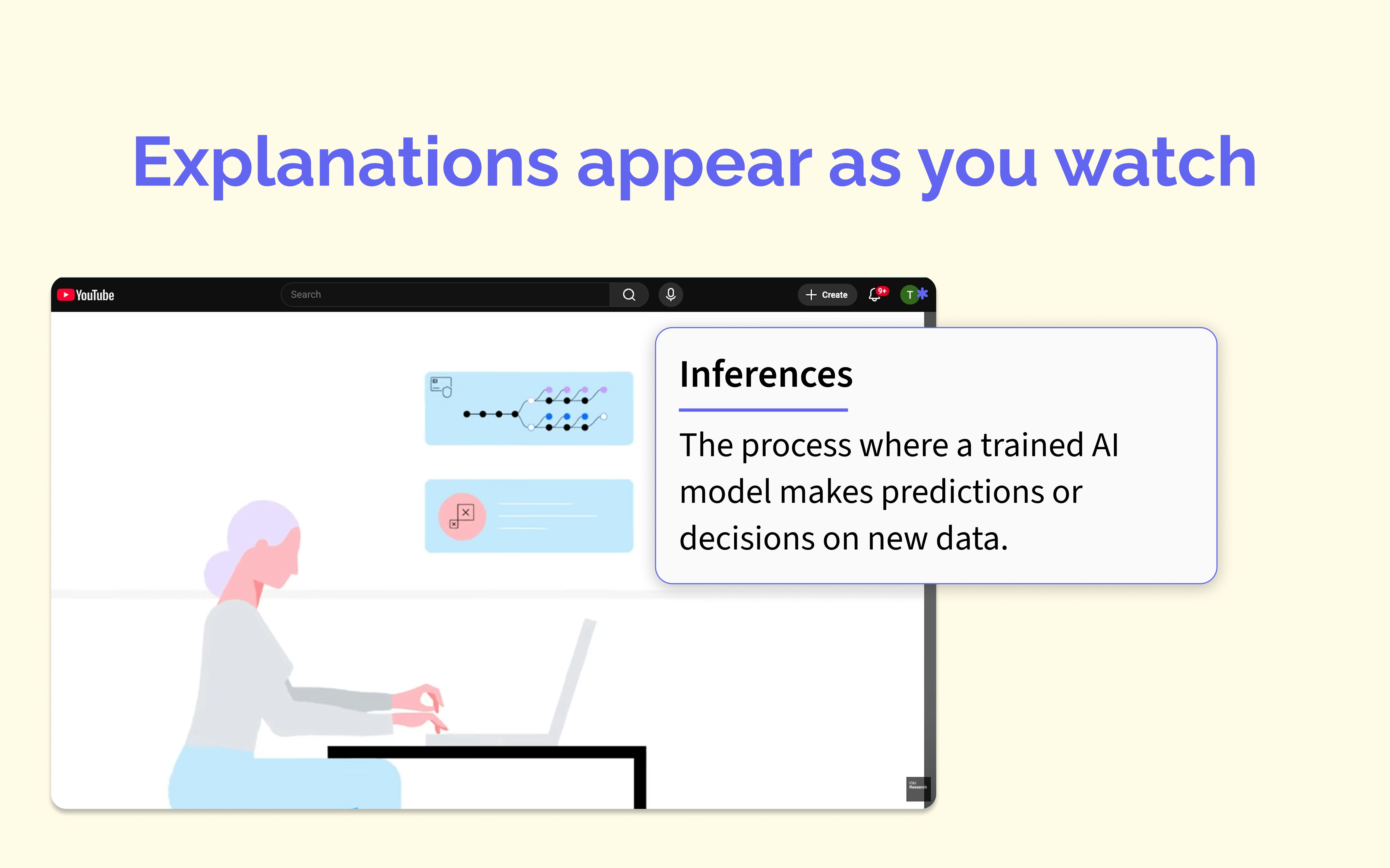 Gloss AI: Real-time YouTube Explainer - Main product screenshot demonstrating key features and user interface