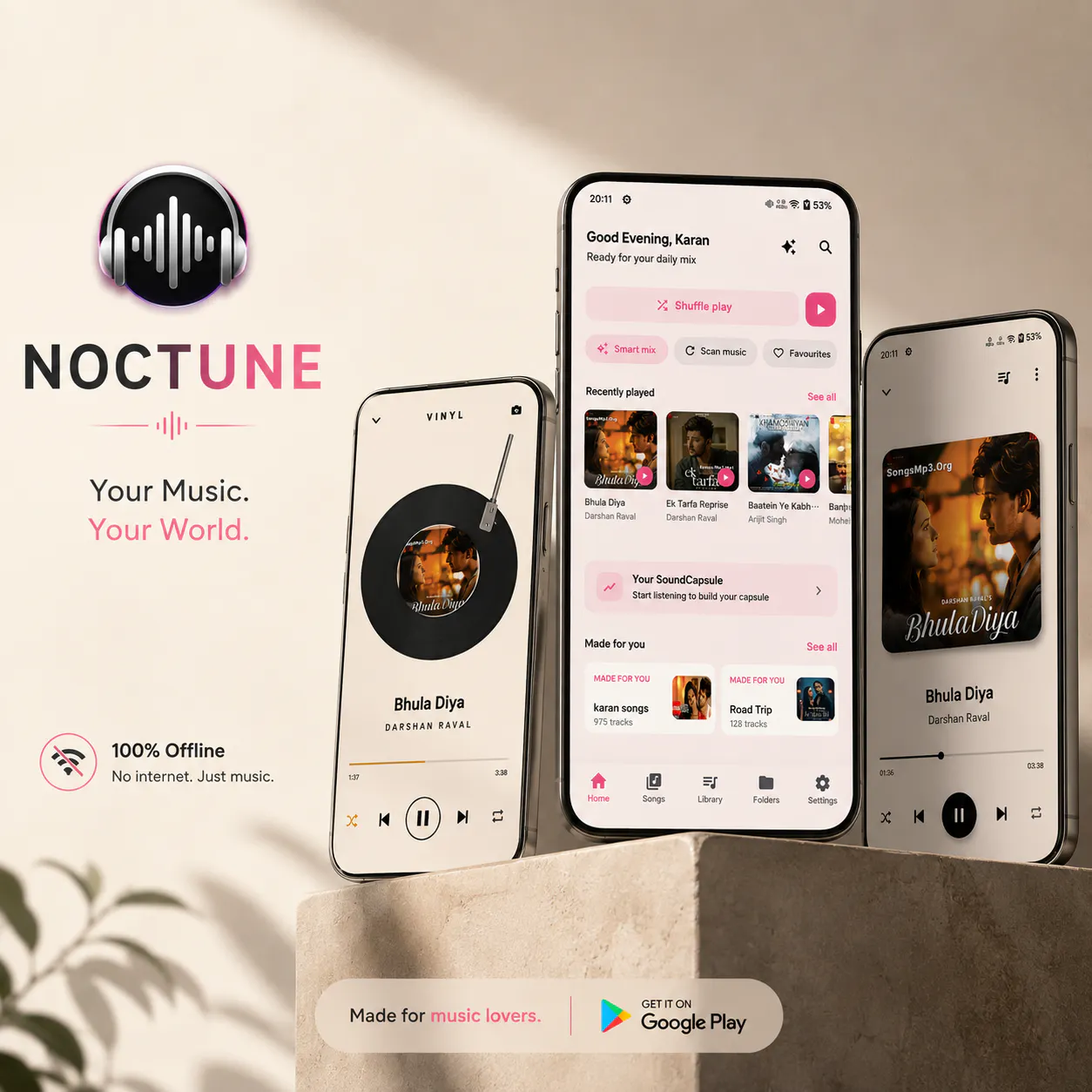 Noctune : Offline Music Player