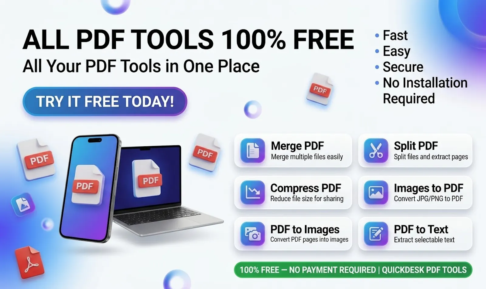 QUICKDESK PDF TOOLS screenshot 1