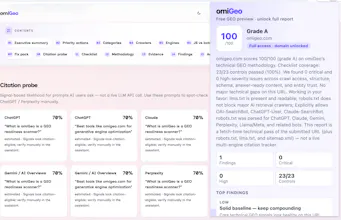 omiGeo — GEO Readiness Scanner gallery image