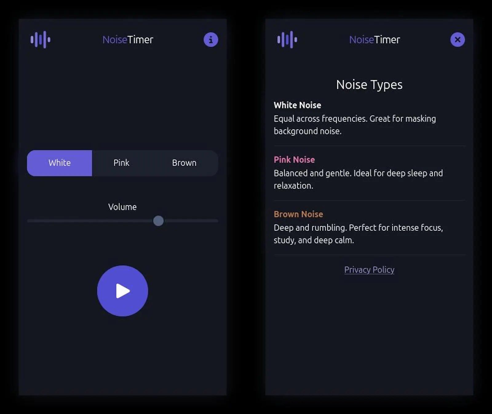   NoiseTimer Android App screenshot 1