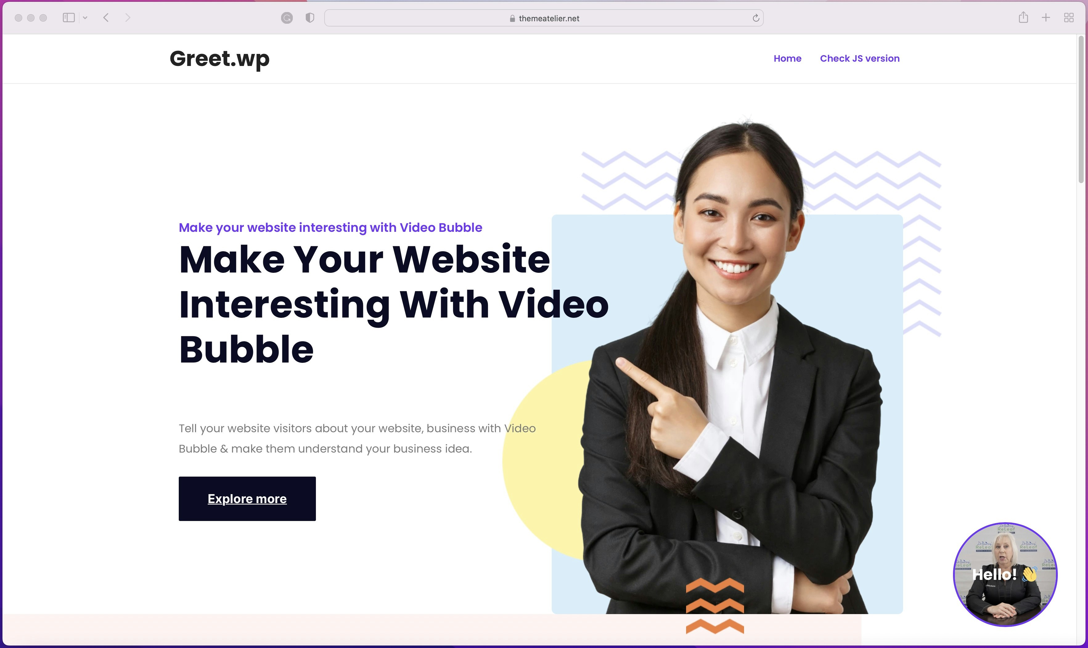 Greet Bubble - Main product screenshot demonstrating key features and user interface