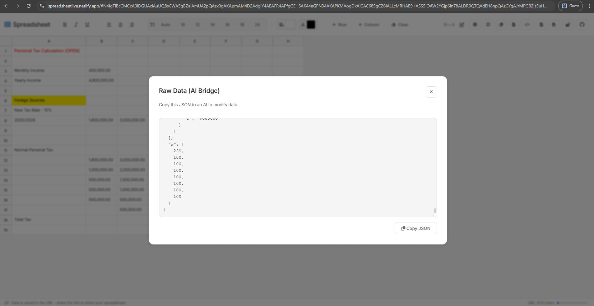 Spreadsheet gallery image