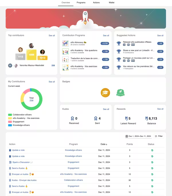 eXo Platform 7.1 - Screenshot 2 showing product features and functionality