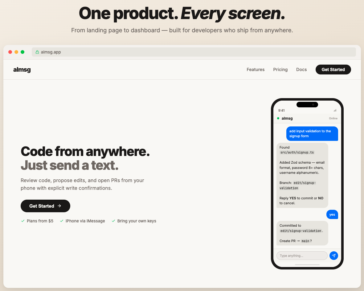 aImsg - Screenshot 3 showing product features and functionality