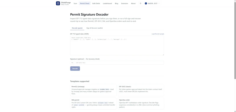 ShieldForge - Web3 Wallet Security Tools screenshot 3