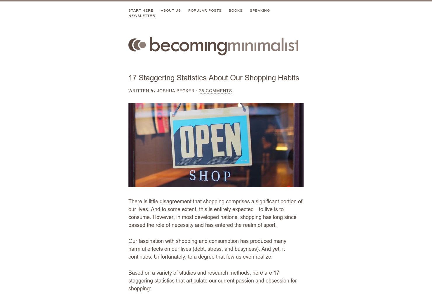 becoming minimalist