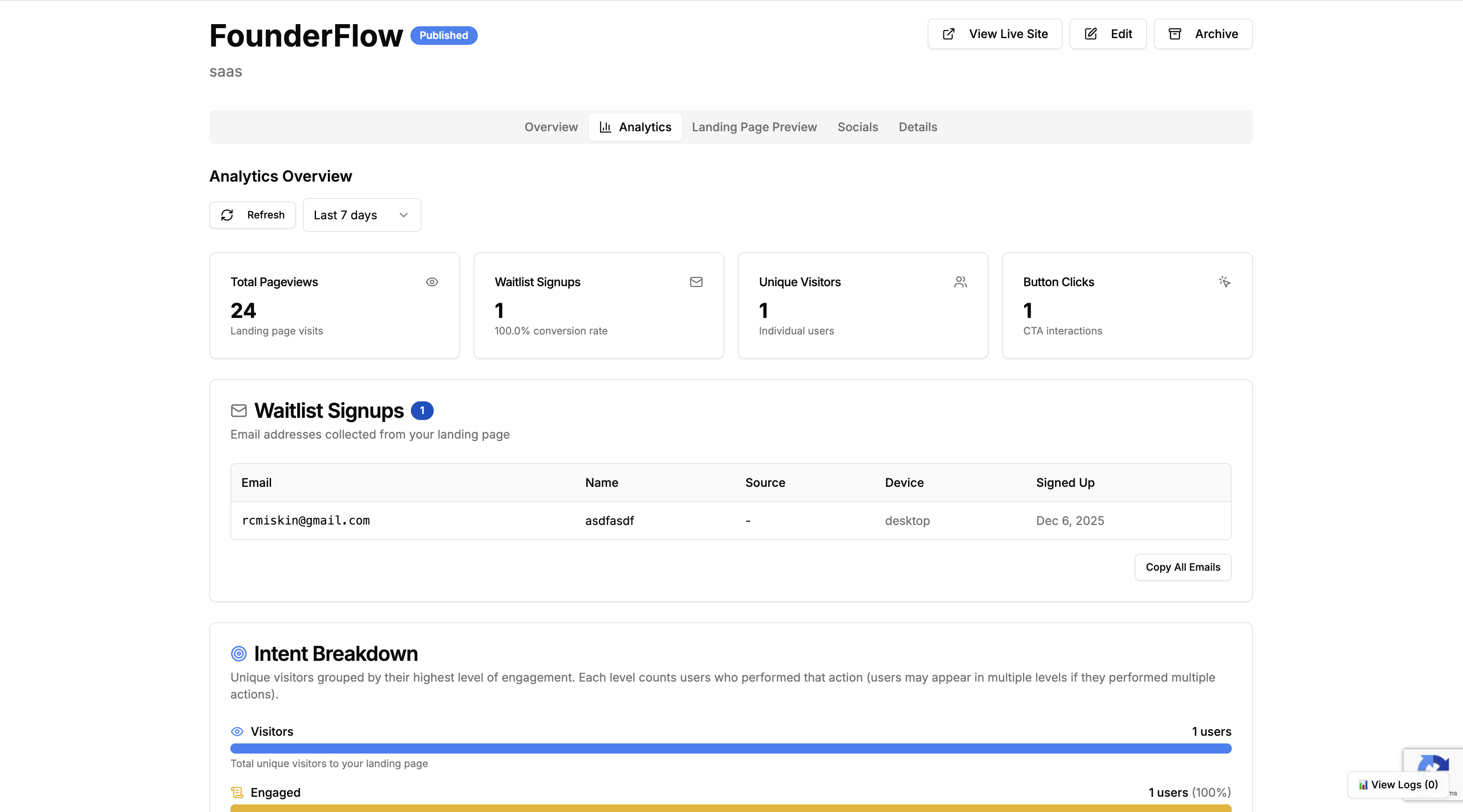 IdeaVerify - Screenshot 3 showing product features and functionality