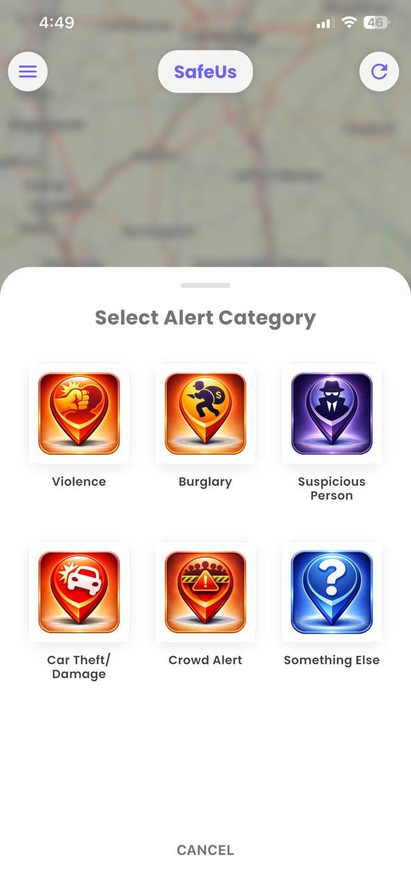 SafeUs - Screenshot 2 showing product features and functionality