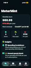 MeterMint Subscription Tracker gallery image
