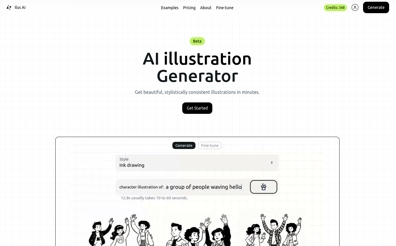 ai-illustration-generator - Stylistically consistent illustrations in minutes