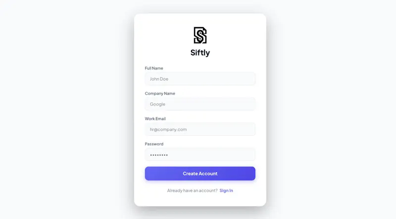 Siftly screenshot 2