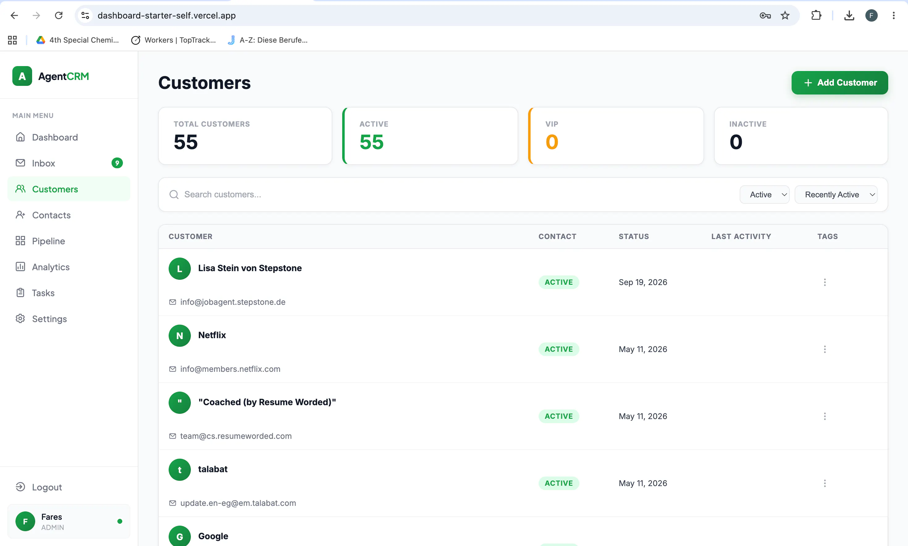 Agent CRM screenshot 2