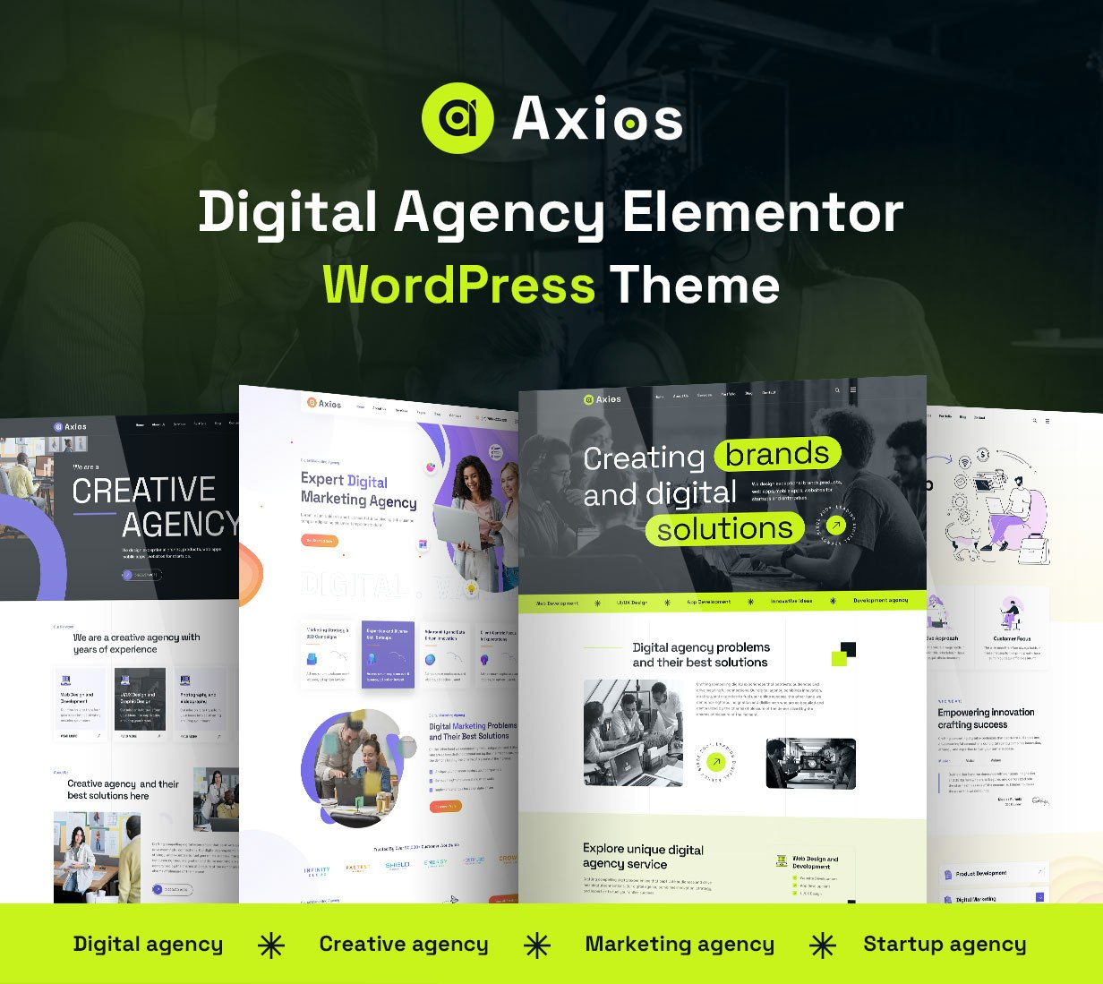 Axios - Dijital Ajans WordPress Teması - Özellikle SEO, Dijital Pazarlama ve Yaratıcı Ajans için medya 1