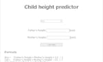 Child height predictor image