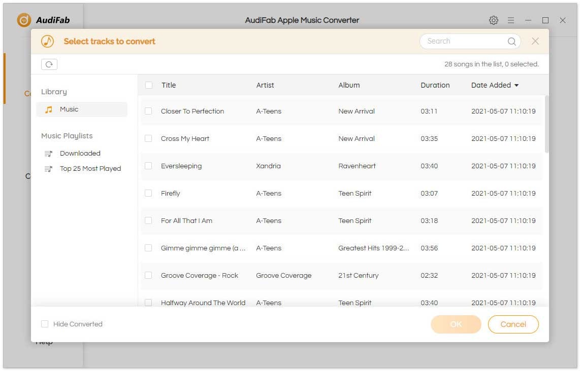 Mídia 7 de Converter Audifab Apple Music - Converta qualquer música da Apple em formato MP3 simples.