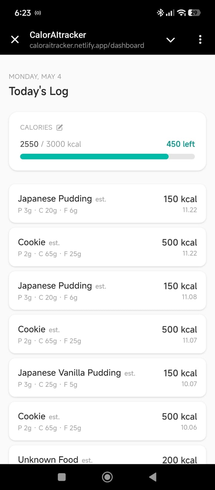 Simple Nutrition Tracker gallery image