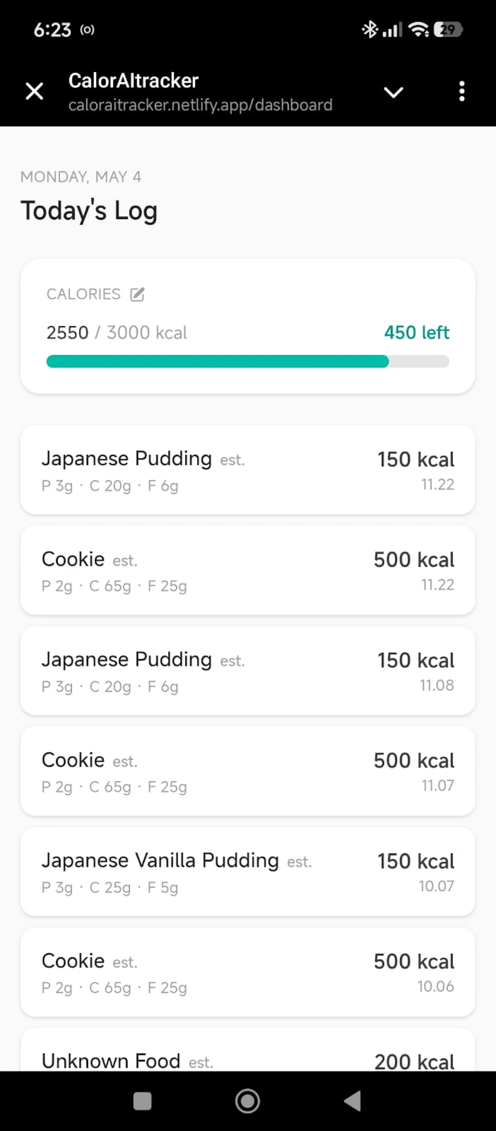 Simple Nutrition Tracker screenshot 4
