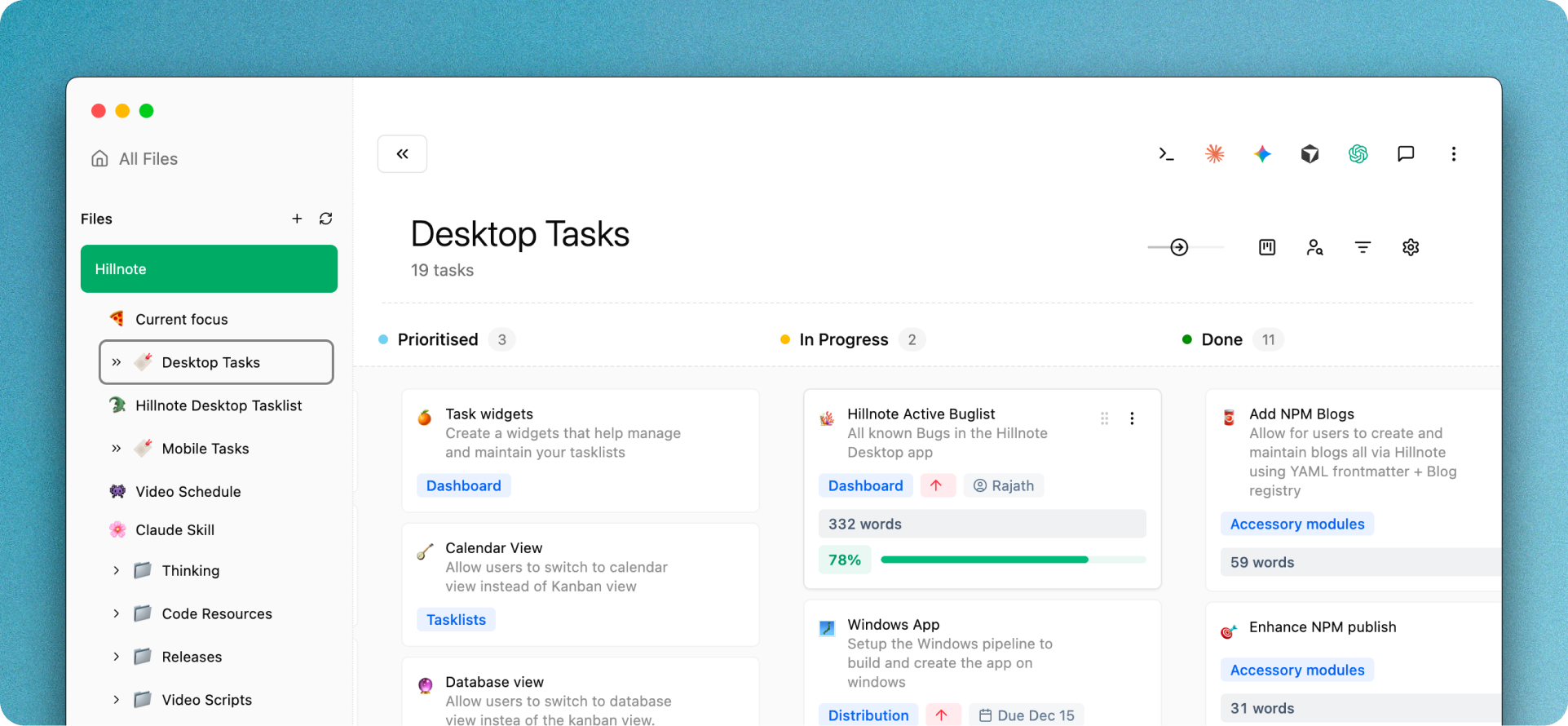 Hillnote gallery image