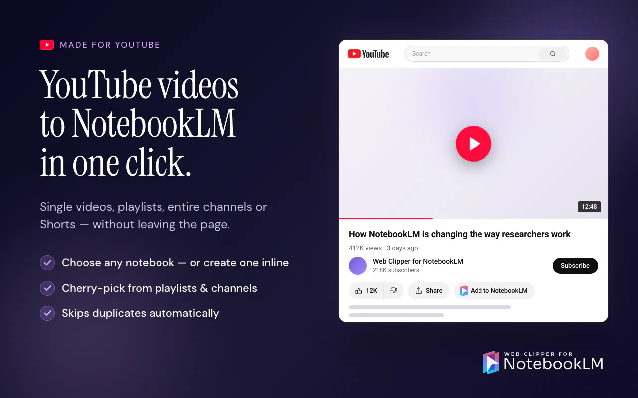 Web Clipper for NotebookLM gallery image