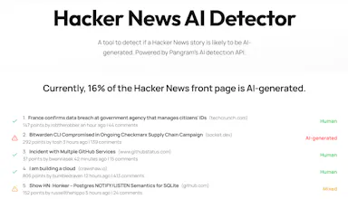 Hacker News AI Detector gallery image
