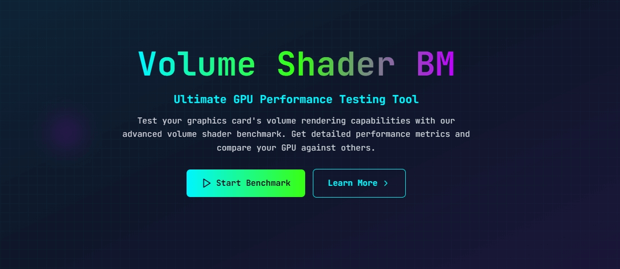Média Volume Shader BM (Benchmark) - Benchmark de performance GPU en temps réel en ligne 1