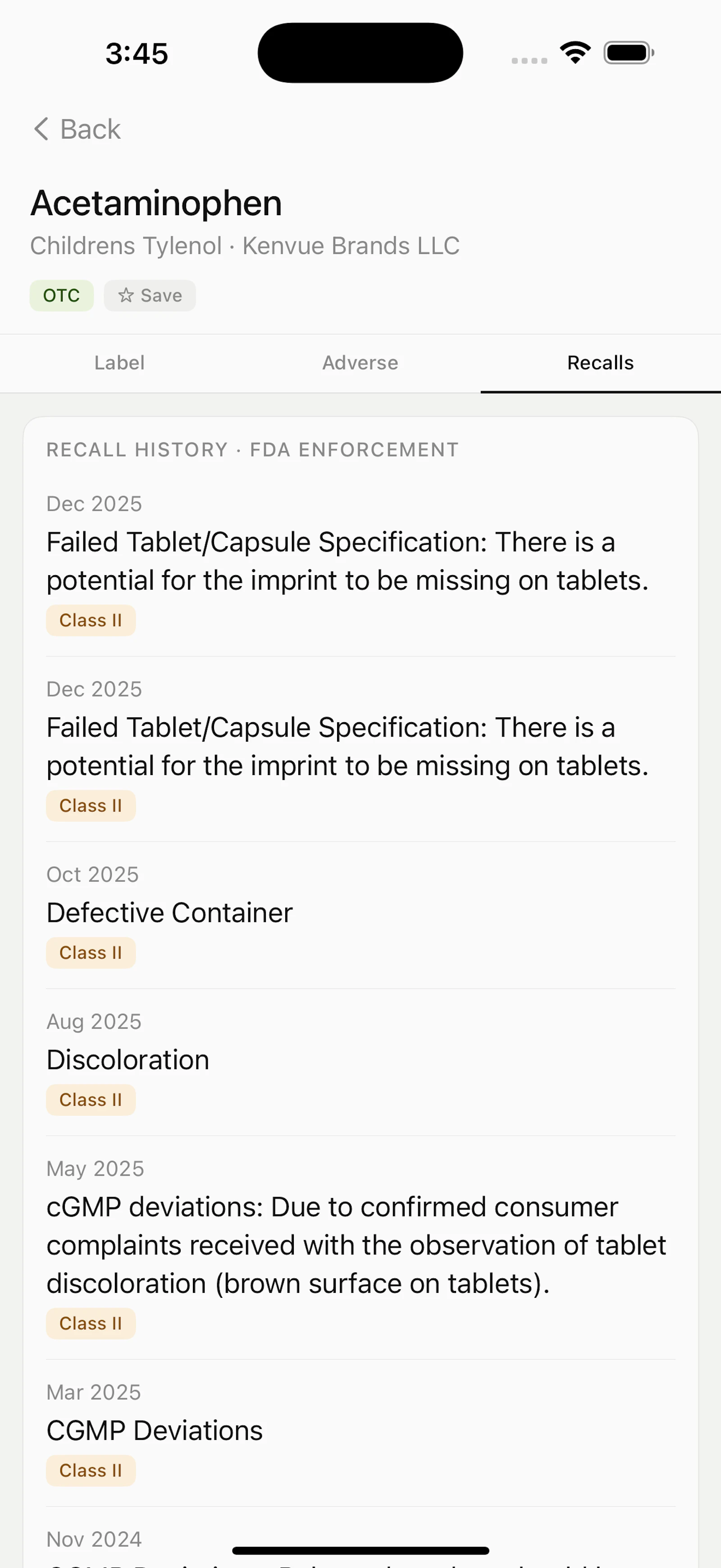 LabelMD — FDA Drug Labels Reference screenshot 4