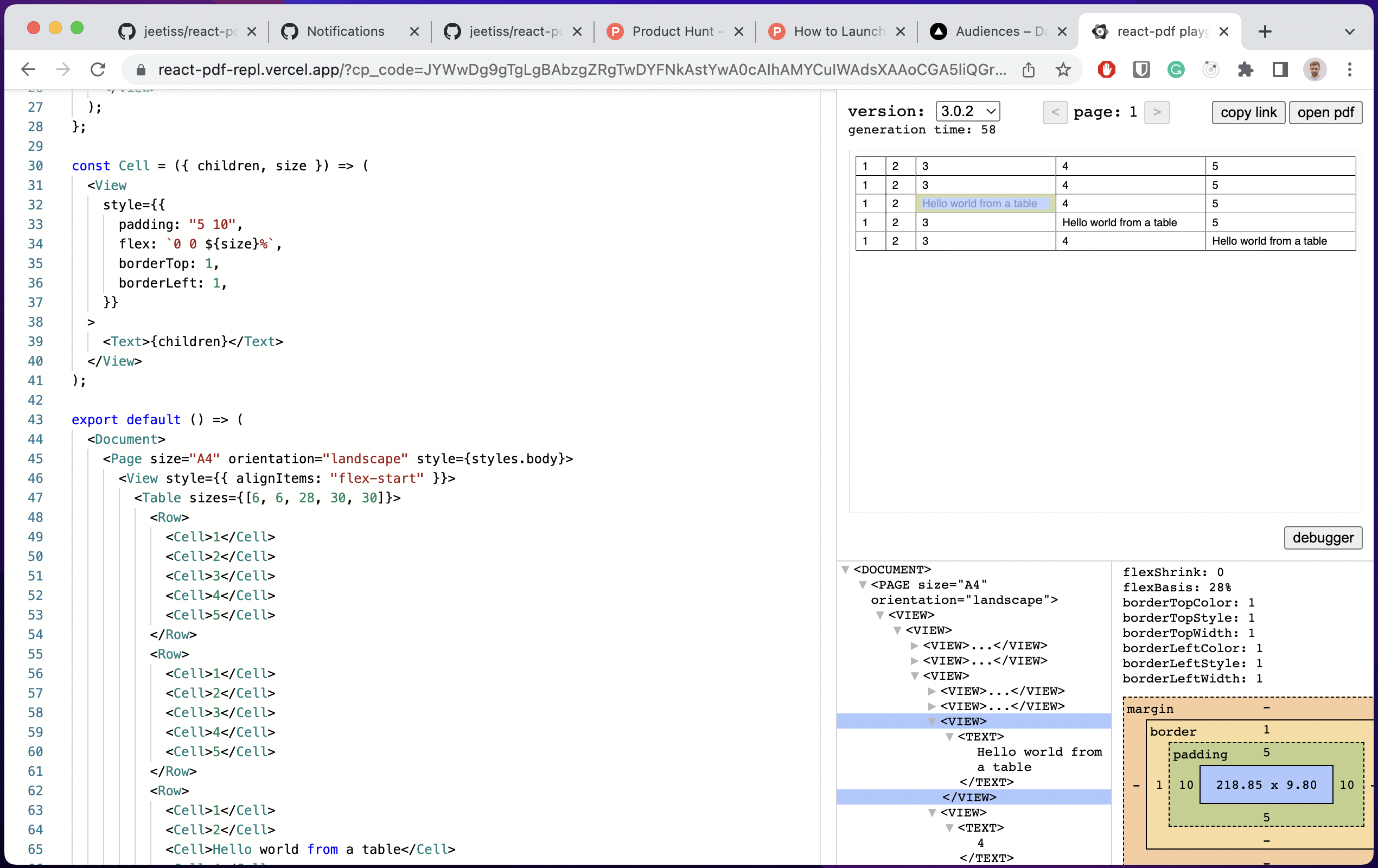 React-PDF-REPL - `@React-PDF/Renderer 'için Rep ve Etkileşimli Hata Ayıklayıcı medya 2