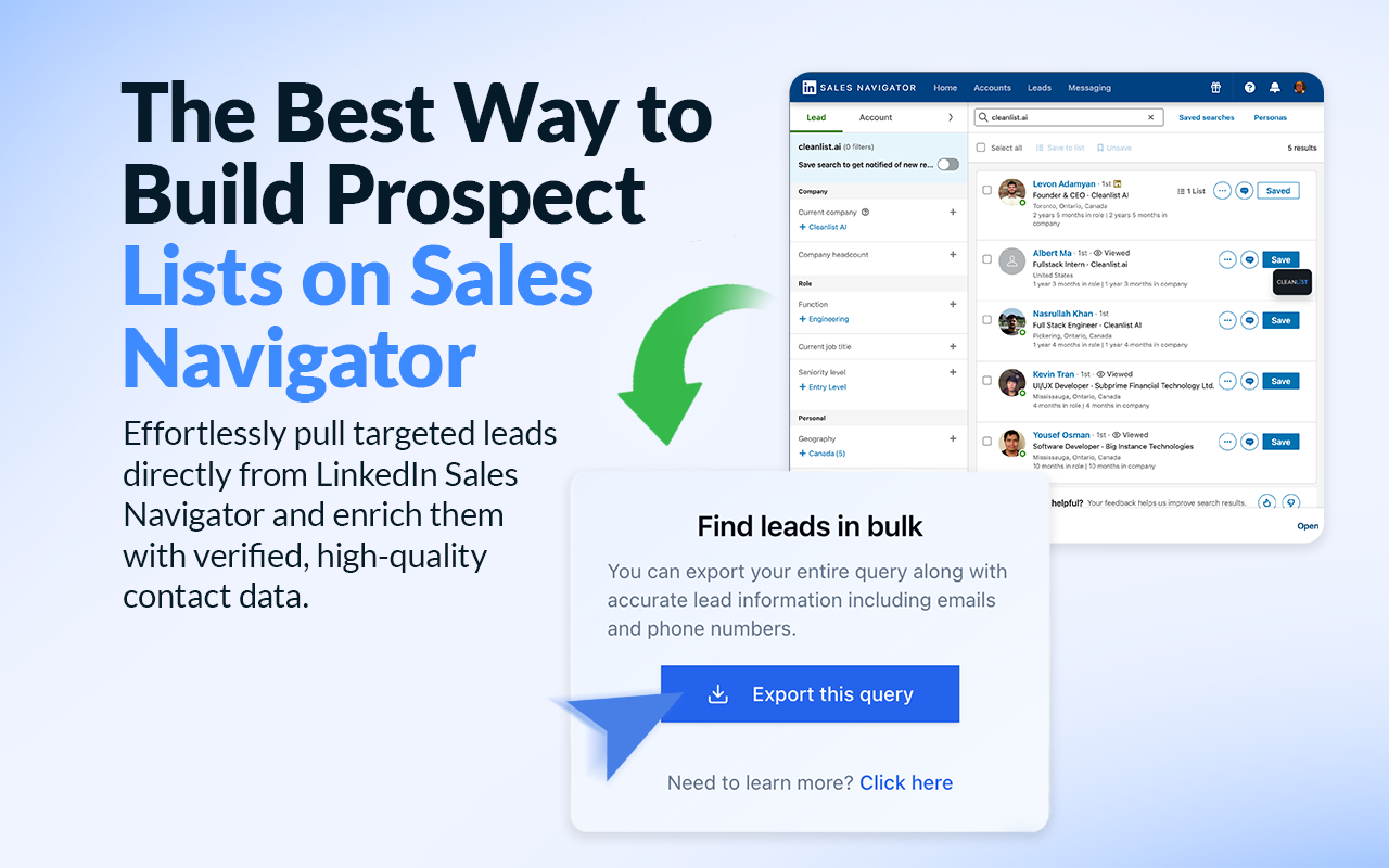Cleanlist AI - Screenshot 4 showing product features and functionality