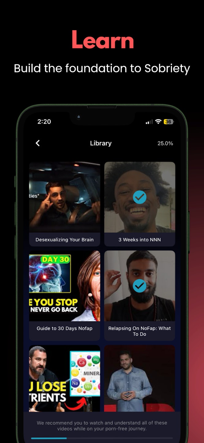 Unlust: Quit Porn Addiciton - Screenshot 4 showing product features and functionality