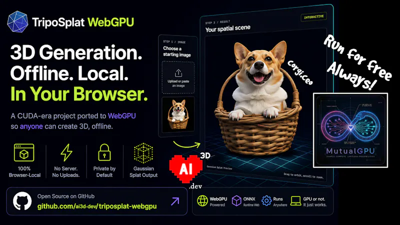 TripoSplatWebGPU Local or Free MutualGPU screenshot 1
