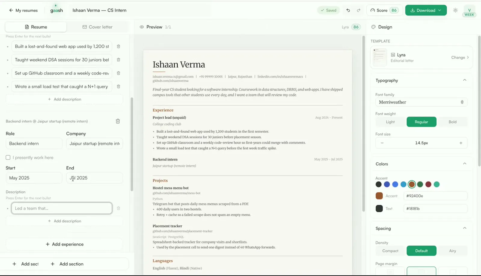 Gaash screenshot 2