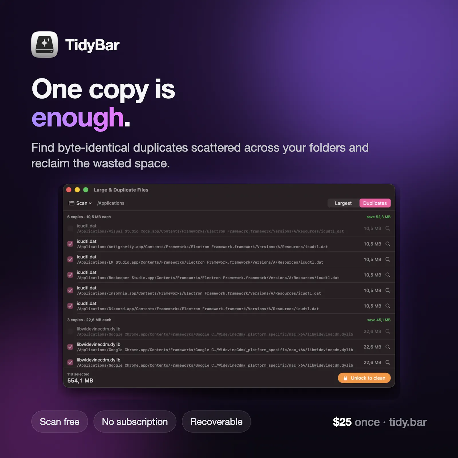 TidyBar screenshot 5