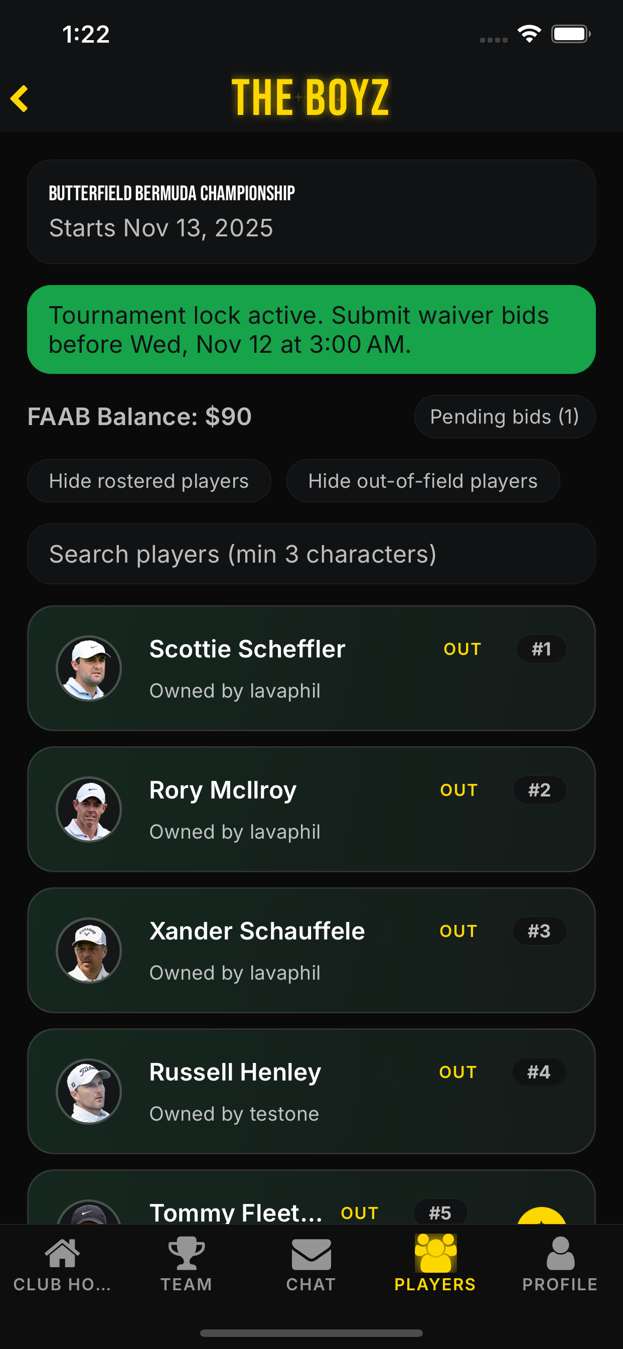 Knockdown - PGA Fantasy App gallery image