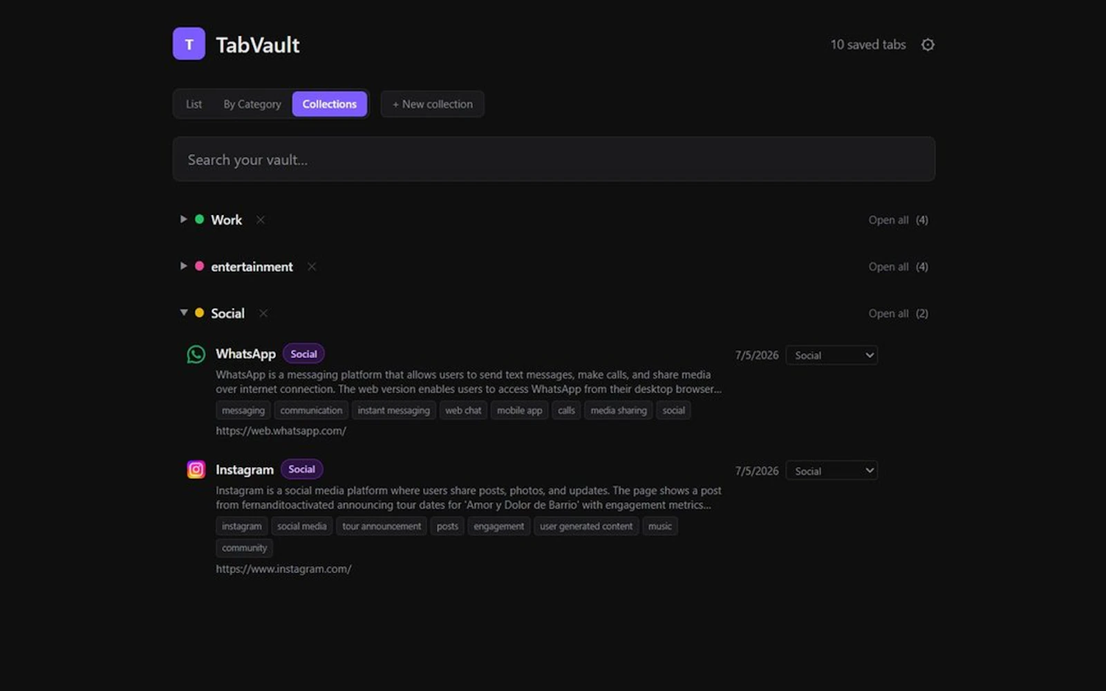 TabVault screenshot 4