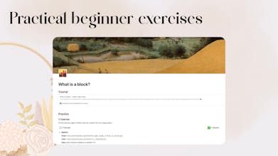Notion Beginner Tutorial Workbook gallery image