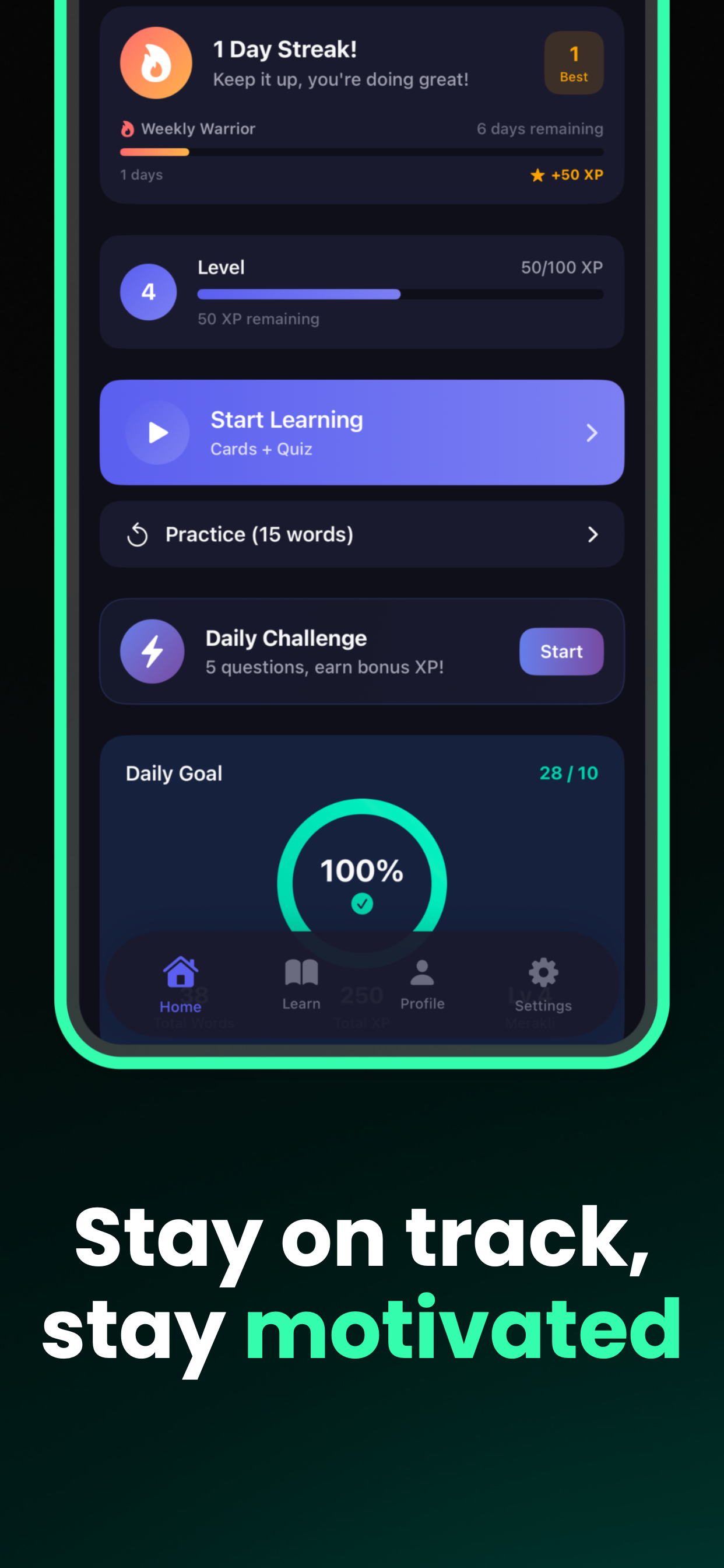 Lingui: Learn English Words - Screenshot 5 showing product features and functionality