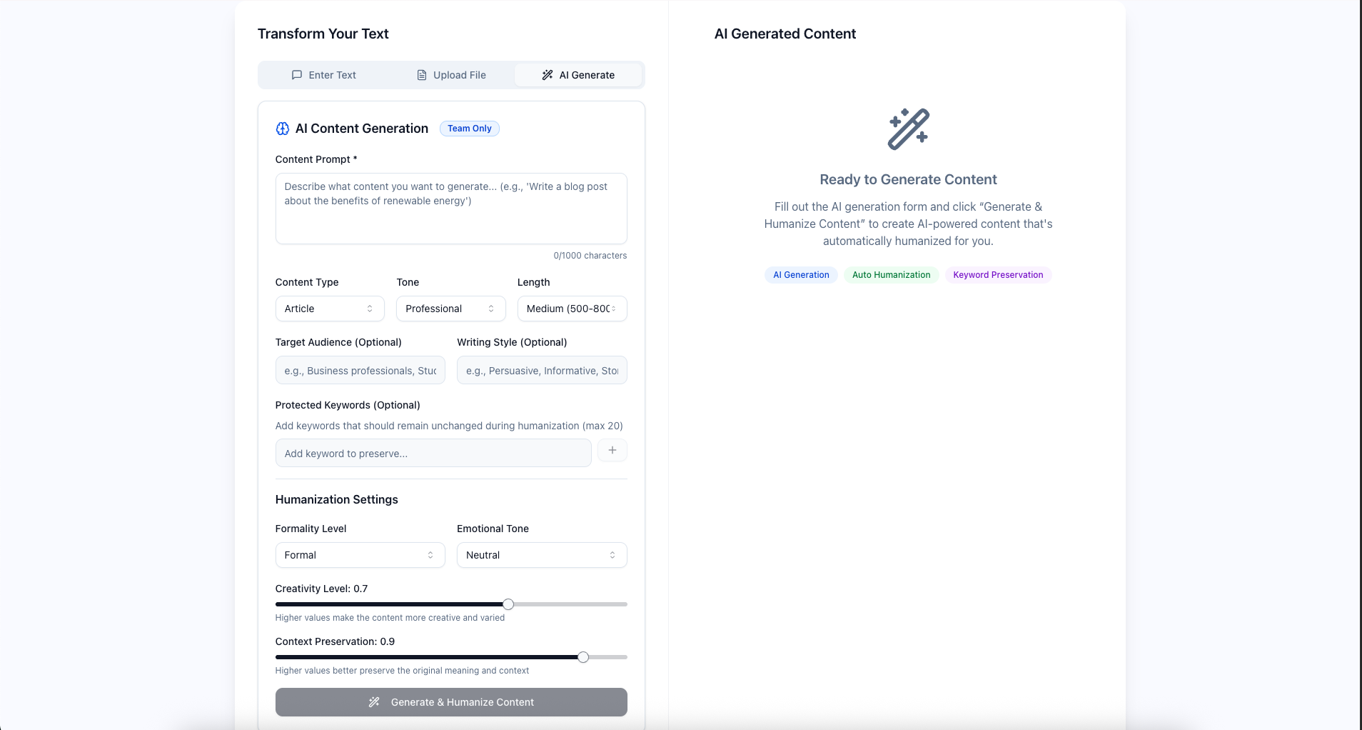 GPT Humanizer - Screenshot 3 showing product features and functionality