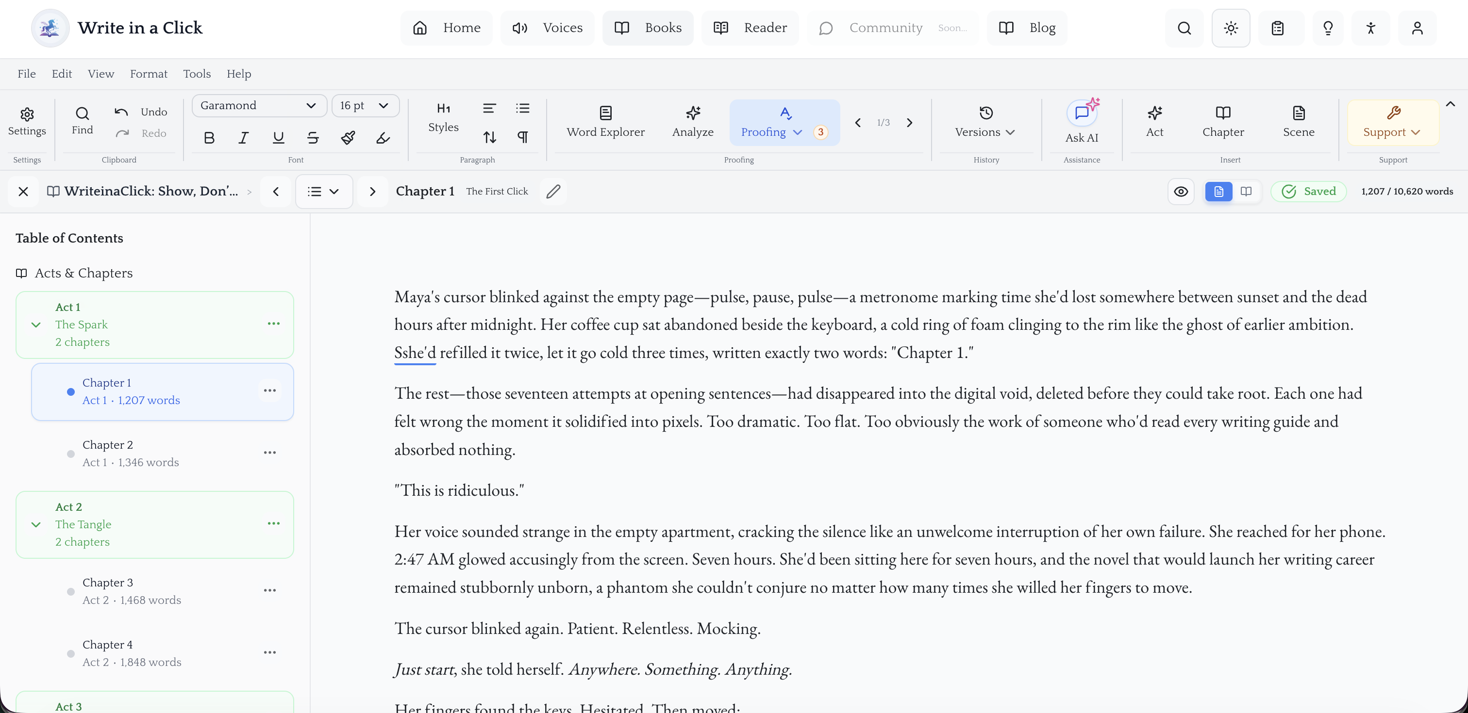 Write in a Click - Screenshot 3 showing product features and functionality
