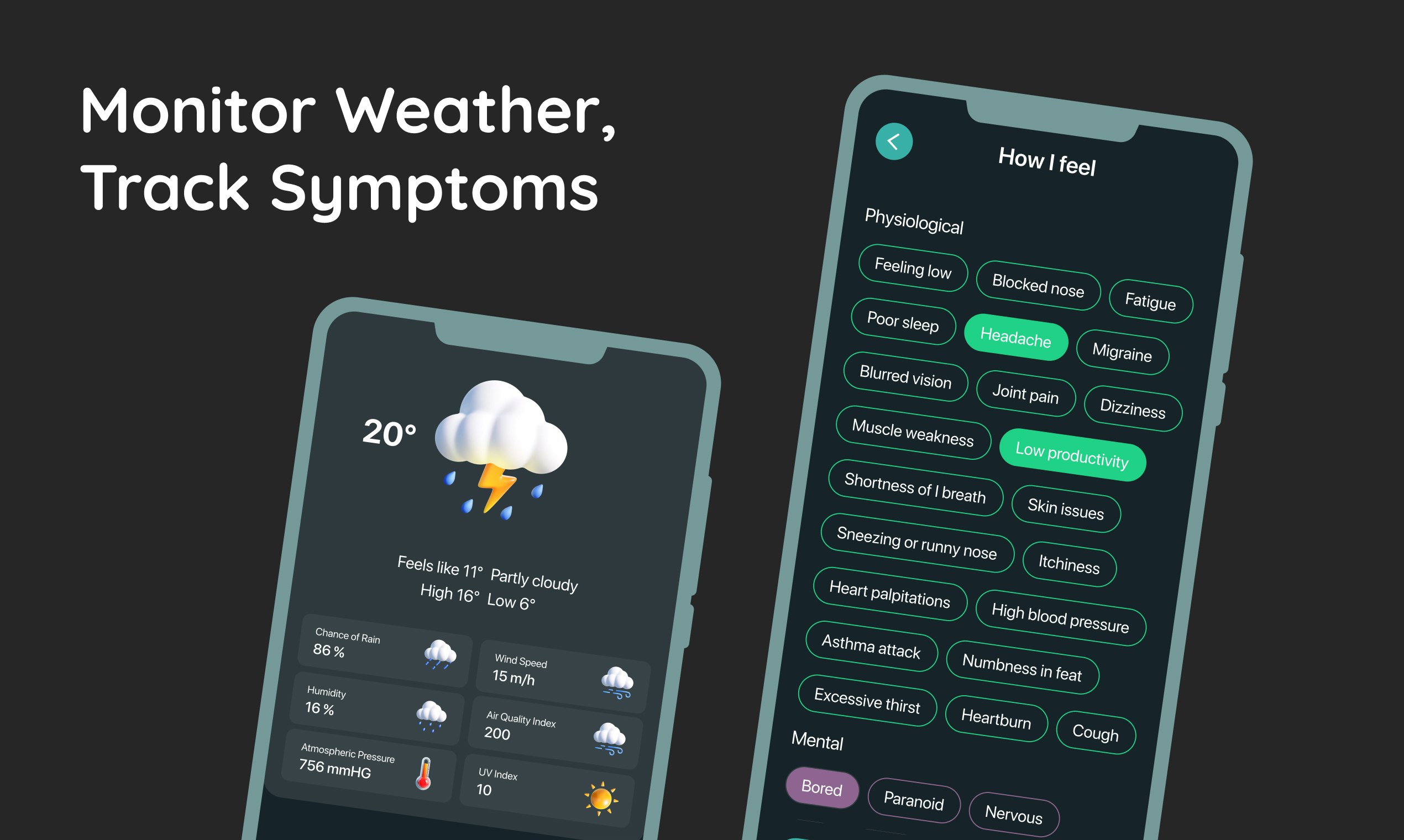 Weathermind: เครื่องตรวจจับรูปแบบ - ค้นหาลิงค์สุขภาพสภาพอากาศของคุณ media 2