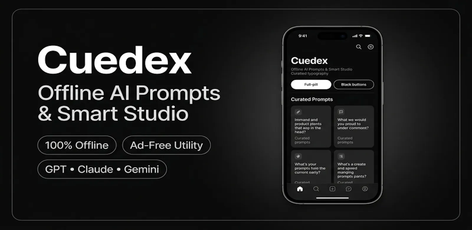 Cuedex: AI Prompt Library screenshot 1
