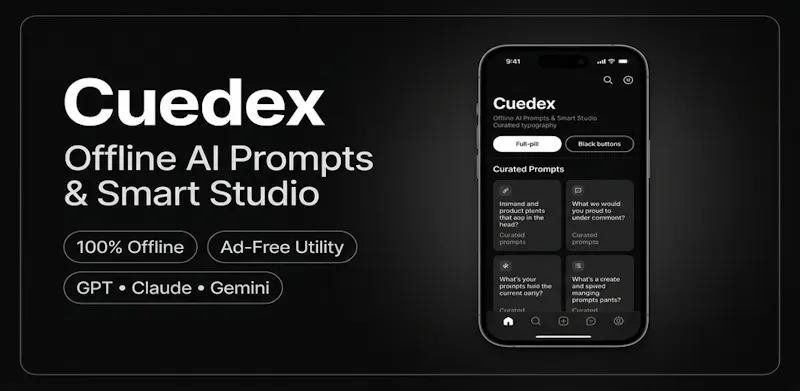 Cuedex: AI Prompt Library screenshot 1