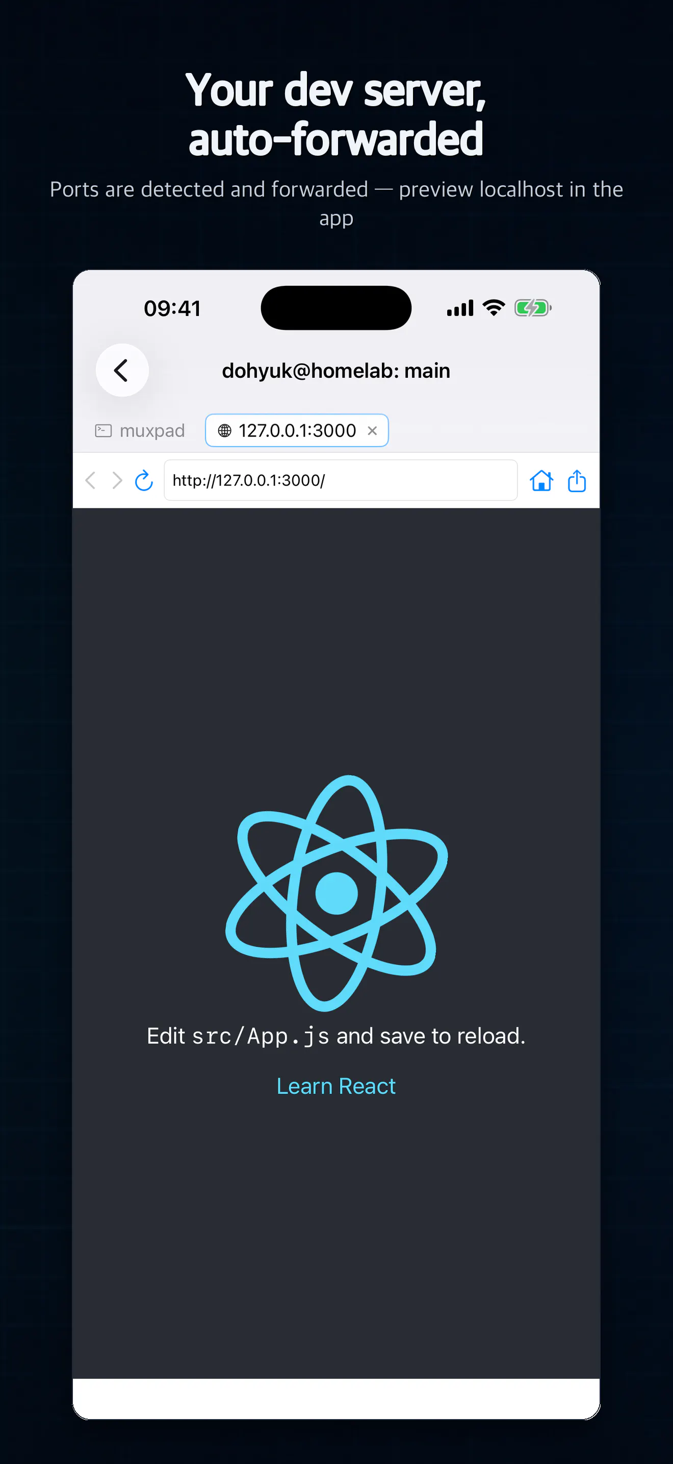MuxPad — Native tmux terminal for Apple gallery image