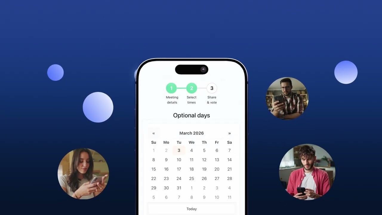 PollMeet - pick a meeting time together media 1